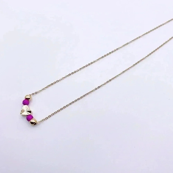 MINIMALIST Beads and Heart Necklace - Picture 4 of 7